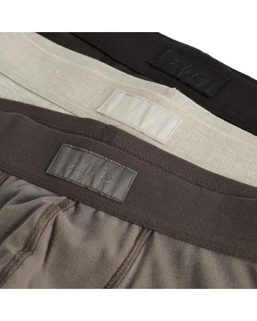 Skims Gray Cotton Boxer Brief 3" for men