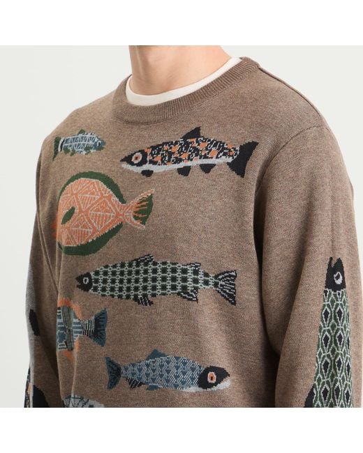 Kavu Brown Highline Knitted Jumper for men