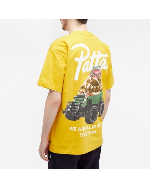 PATTA Yellow Animal T-Shirt for men