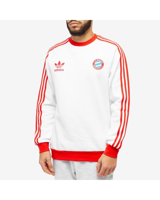 adidas Fc Bayern Munich Og Crew Sweater in Red for Men | Lyst