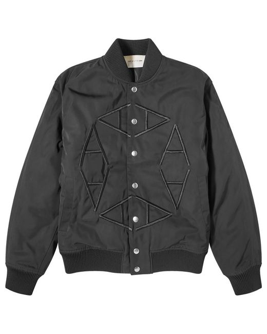 1017 ALYX 9SM Black Nylon Logo Varsity Jacket for men