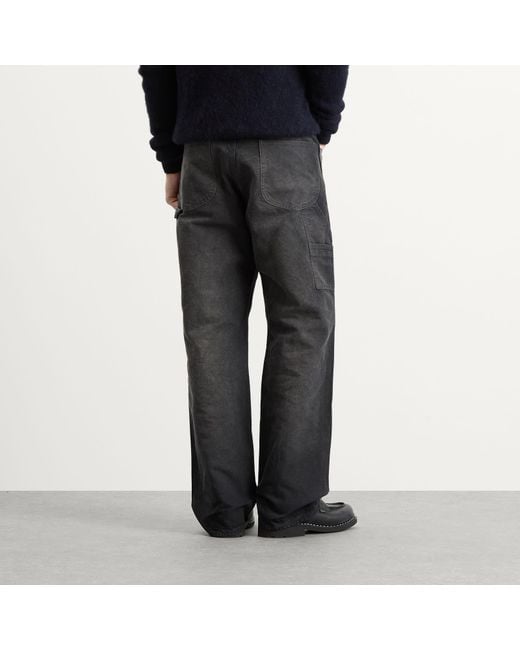 Auralee Gray Painter Pants for men