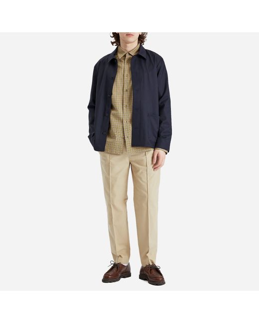 A.P.C. Natural Pieter Textured Cotton Pin Tuck Pleat Trousers for men