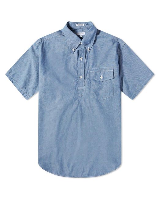 Engineered Garments Cotton Short Sleeve Chambray Button Down Shirt in ...