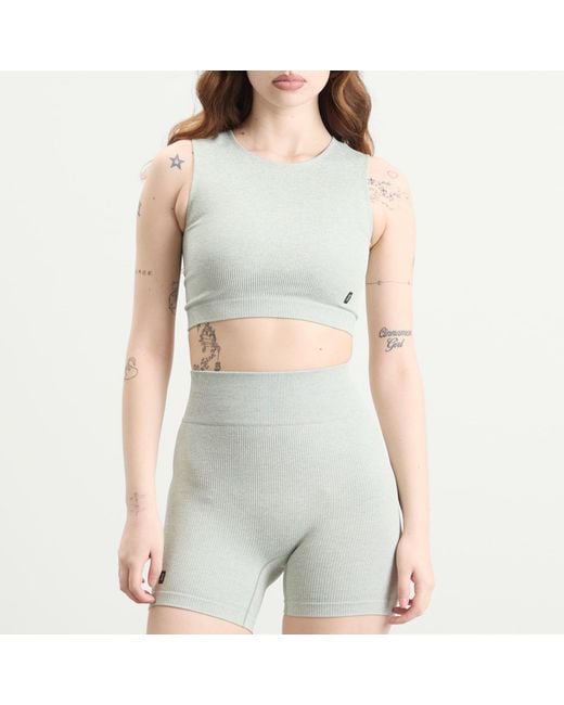 On Shoes Blue Studio Knit Crop Top