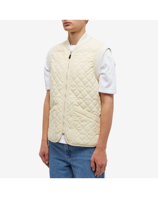 A.P.C. Natural Silas Quilted Vest for men