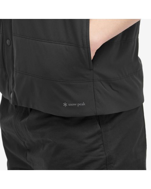 Snow Peak Black Flexible Insulated Vest for men