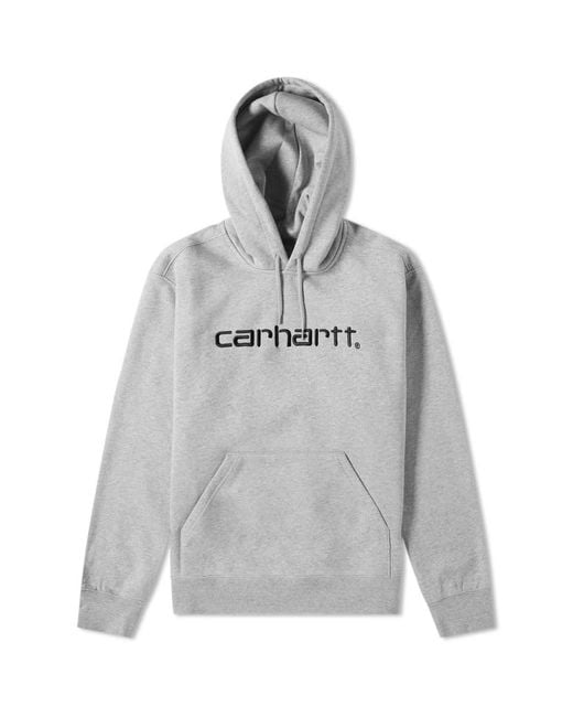 Carhartt WIP Gray Hooded Logo Sweat for men