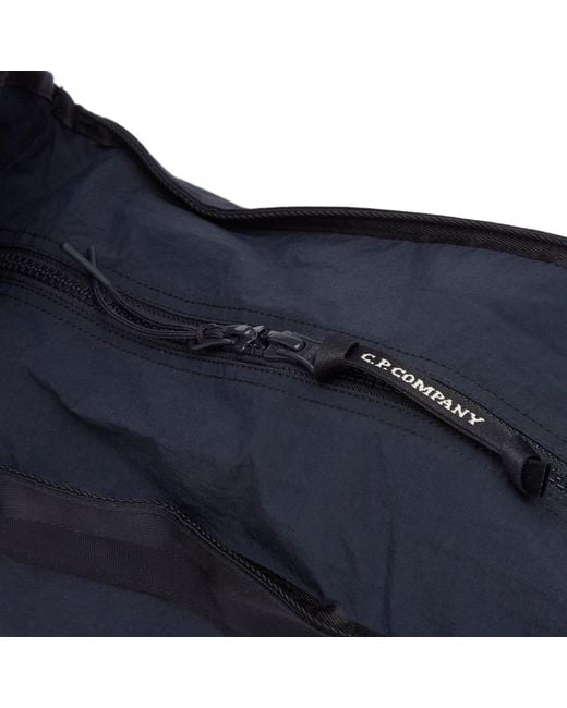 C P Company Blue Plain Paper Touch Zipped Bag for men