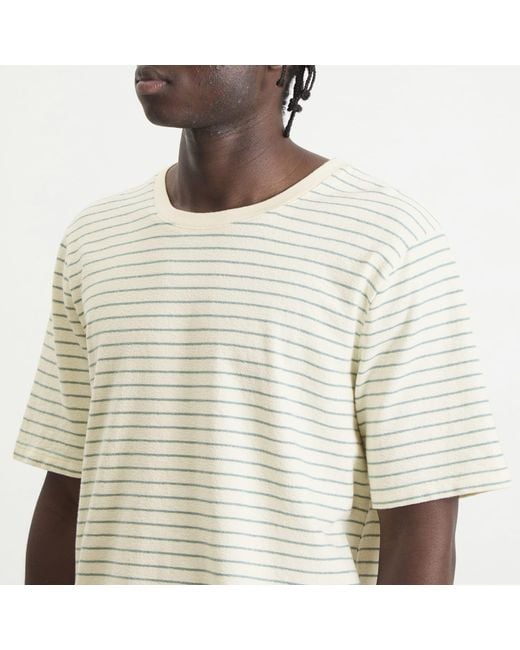 Folk Multicolor Textured Stripe T-Shirt for men