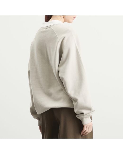 Toga White Toga Polo Collar Sweatshirt