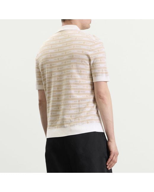 Casablanca Natural Wordmar Merino Wool Polo for men