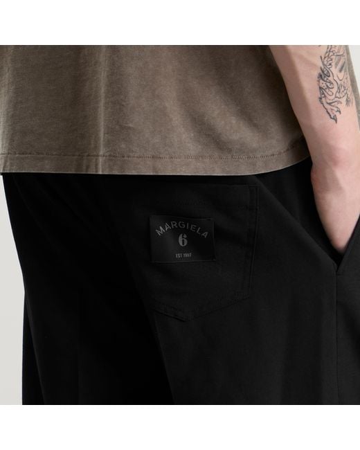 Maison Margiela Black Mm6 Tailored Trousers for men