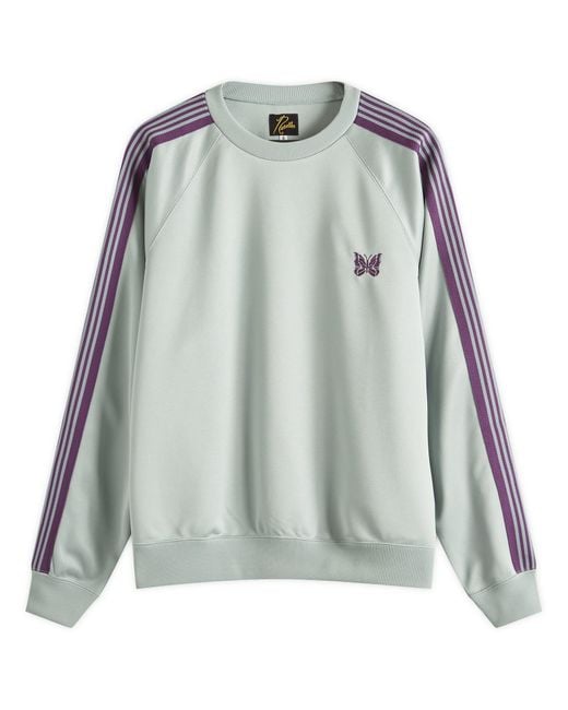 Needles Track Crew Neck Sweatshirt in Green | Lyst