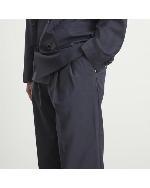 Carter Young Blue Double Pleated Trouser for men