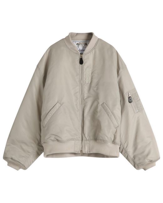 ANGLAN Gray End. X Parachute Ruched Bomber Jacket