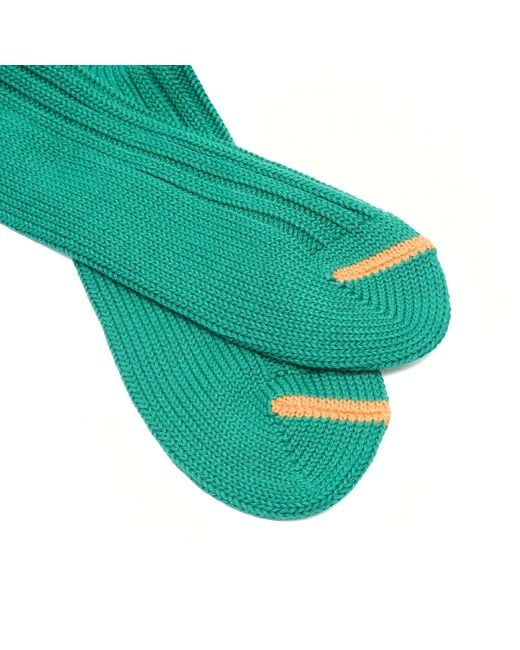 RoToTo Green Chunky Ribbed Crew Socks
