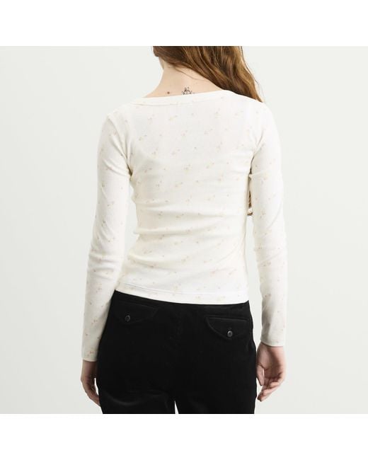 Fruity Booty White Ditsy Floral Cardigan