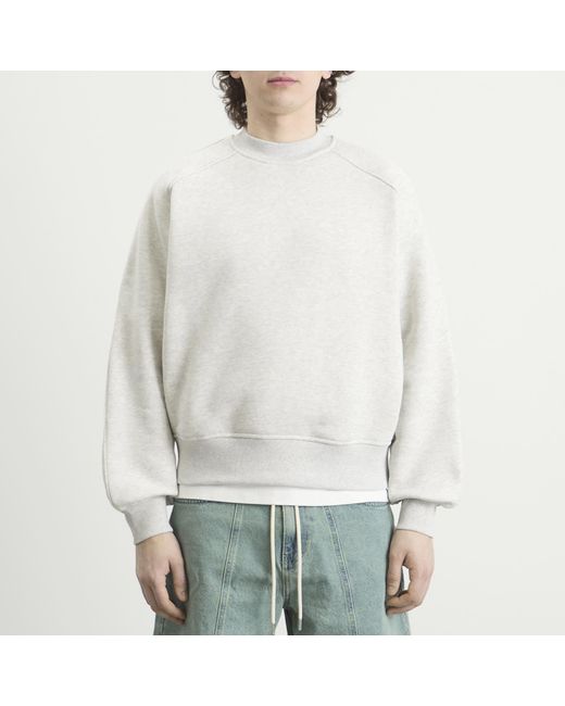 About Blank White Insignia Crew Sweatshirt for men