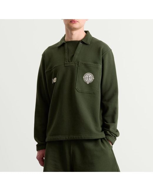 Stone Island Green X New Balance Polo for men
