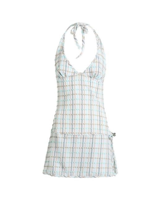 Peachy Den Blue Cindy Halter Skort Dress
