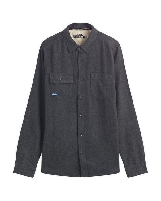 Kavu Gray Langley Flannel Overshirt for men