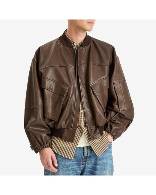 ジャケット・アウター AURALEELAMB LEATHER FLIGHT BLOUSON AURALEE LAMB LEATHER FLIGHT BLOUSON