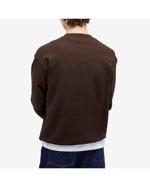 Dime Brown Classic Small Logo Sweat for men