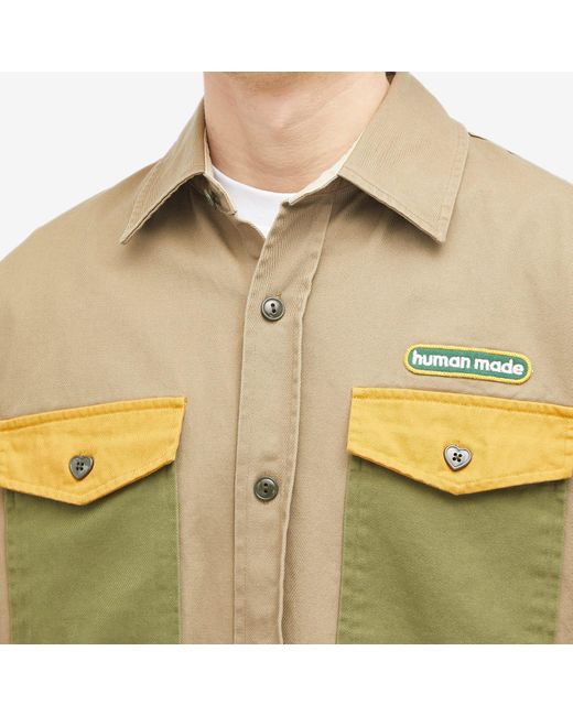 Human Made Green Crazy Work Over Shirt for men