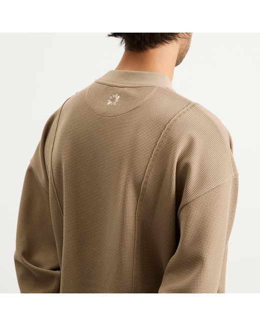 Ganter Brown Waffle Long Sleeve Top for men