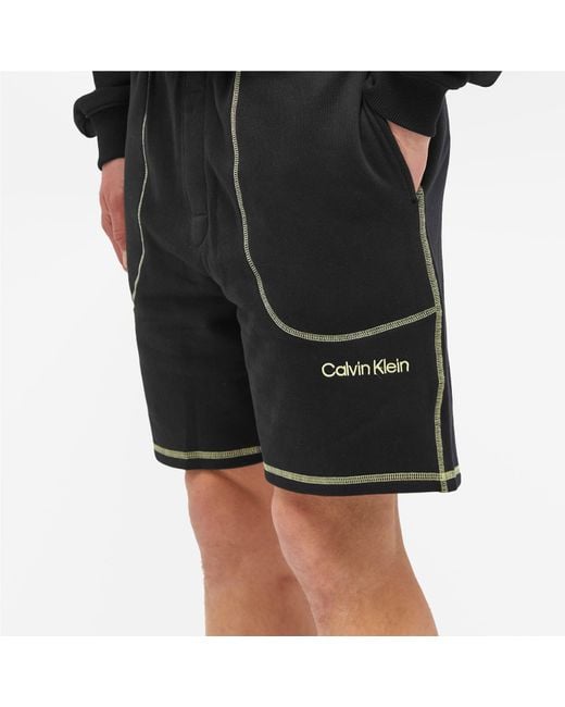 Calvin Klein Black Future Shift Sweat Shorts for men