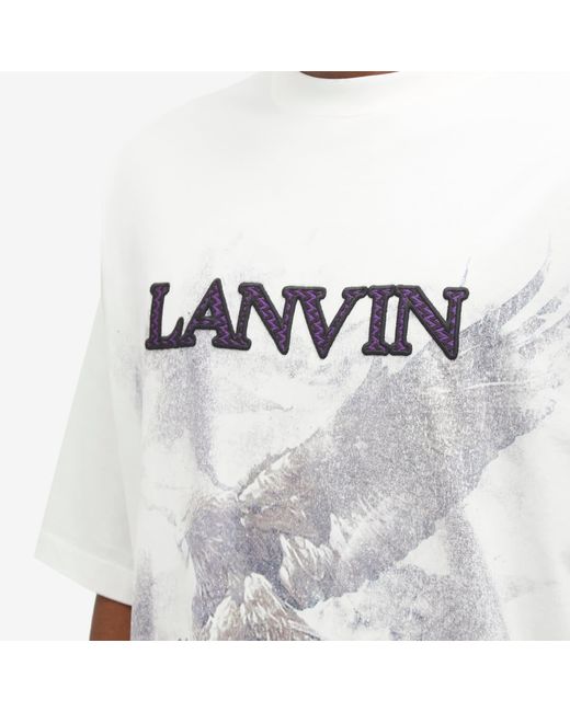 Lanvin White X Future Eagle Print T-Shirt for men