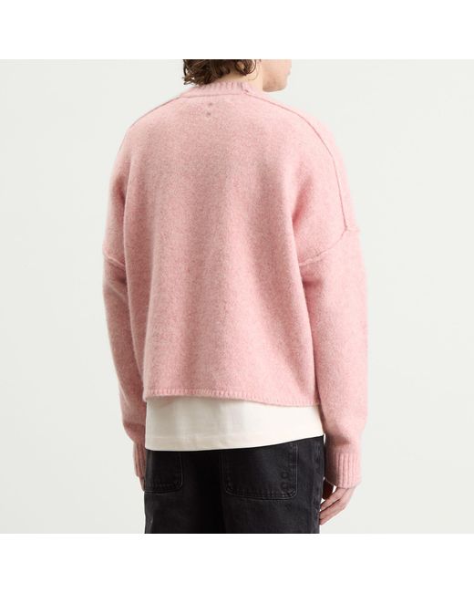 About Blank Pink Exposed Mock Neck Jumper for men
