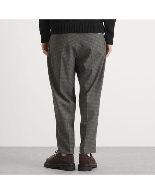 (w)taps Gray Glen Check Two Tuck Trousers for men