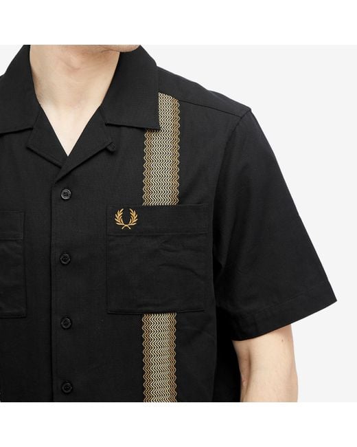 Fred Perry Black Tape Short Sleeve Vacation Shirt for men