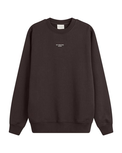 Drole de Monsieur Brown Drole De Monsieur Classic Slogan Sweatshirt for men