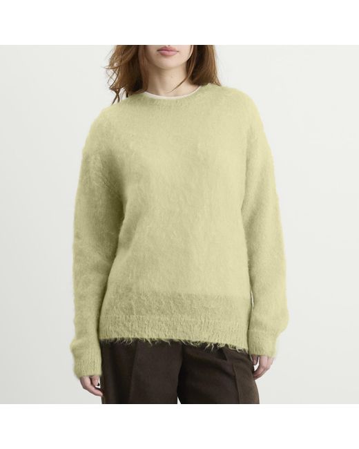 Auralee Green Mohair Knit Pullover