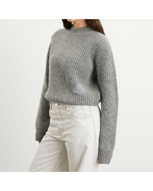CECILIE BAHNSEN Gray Bega Fisherman Knit
