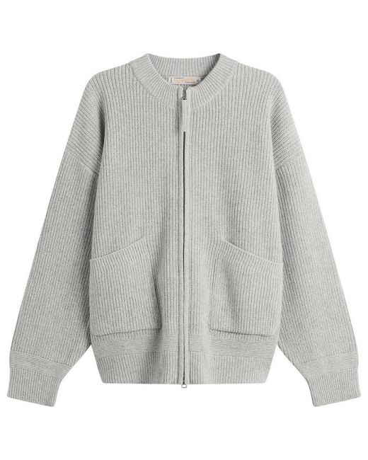 FRIZMWORKS Gray Wool Deck Zip Cardigan for men