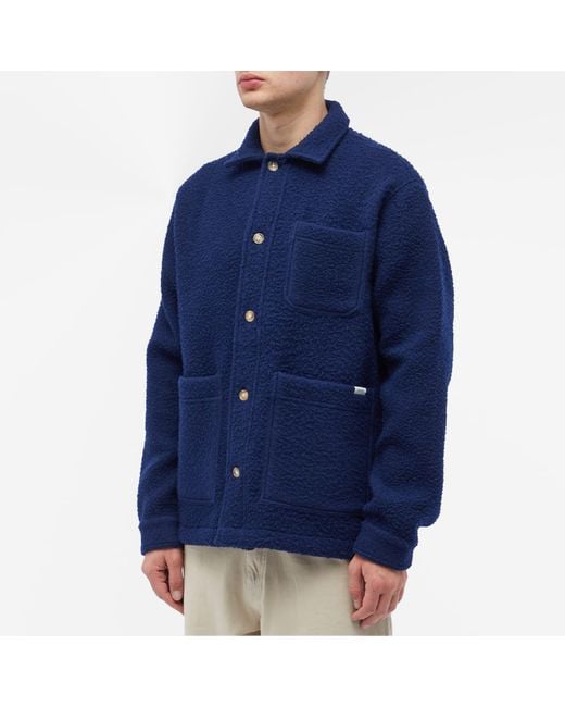 Forét Blue Stay Wool Chore Jacket for men