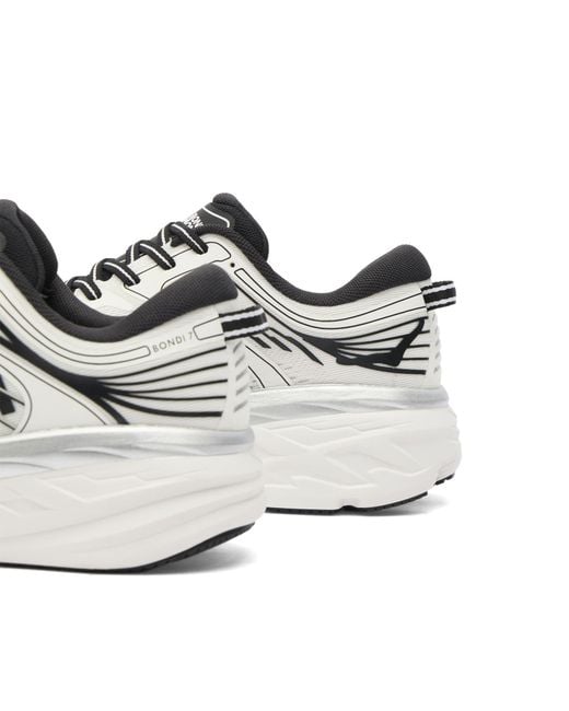 Hoka One One White Bondi 7 Sneaker