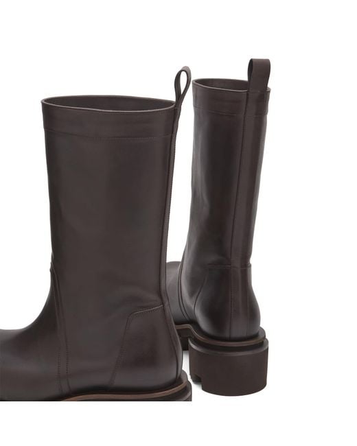 Rick Owens Brown Bogun Calf Boots