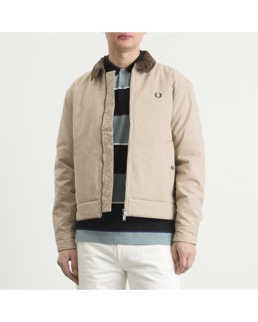 Fred Perry Natural Cotton Caban Jacket for men