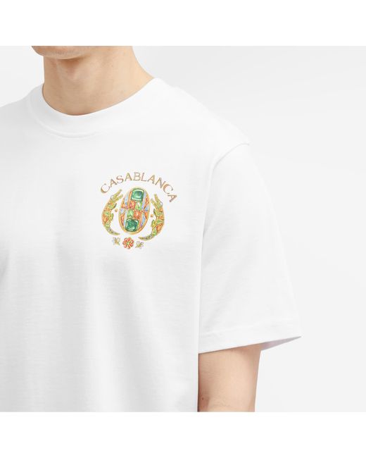 Casablancabrand White Joyeaux D'Afrique Tennis Club T-Shirt for men