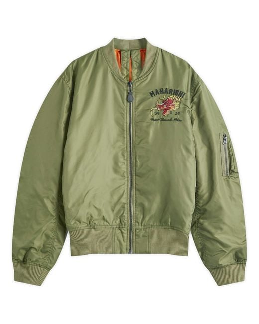 Maharishi Green Tour Dragon Map Ma1 Jacket for men