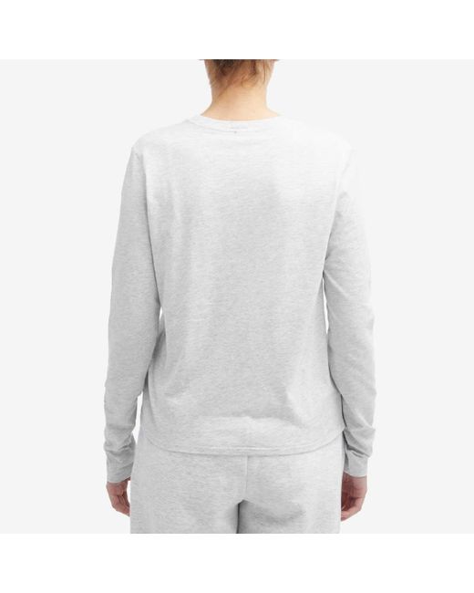 Skims White Relaxed Tees Long Sleeve T-Shirt
