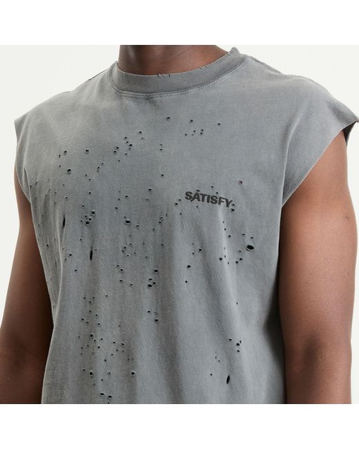 Satisfy Gray Mothtech Muscle Tee for men
