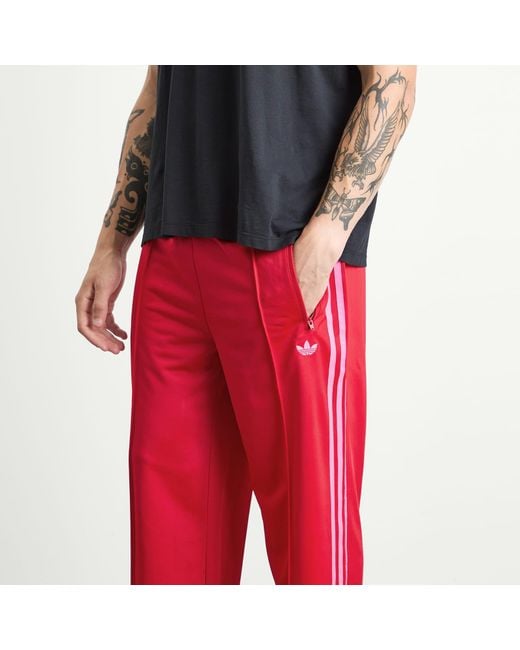 Adidas Red Firebird Track Pants for men
