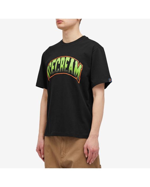 ICECREAM Black College T-Shirt for men