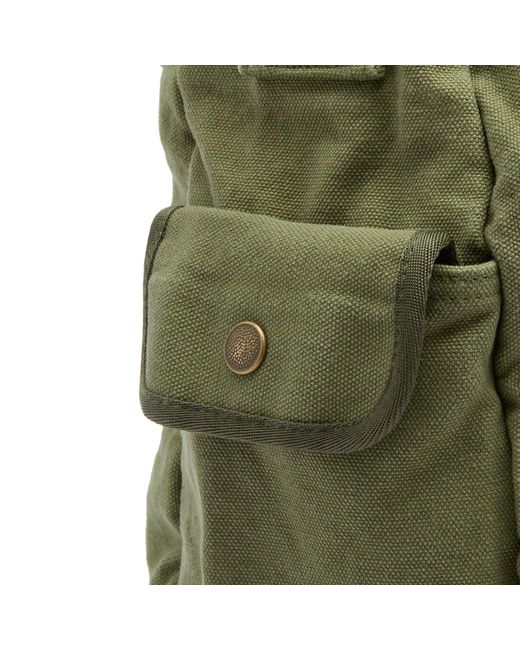 FRIZMWORKS Green Heavy Canvas Shoulder Bag for men